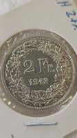 2 Franken 1948, Silber, Top Zustand (WA3)