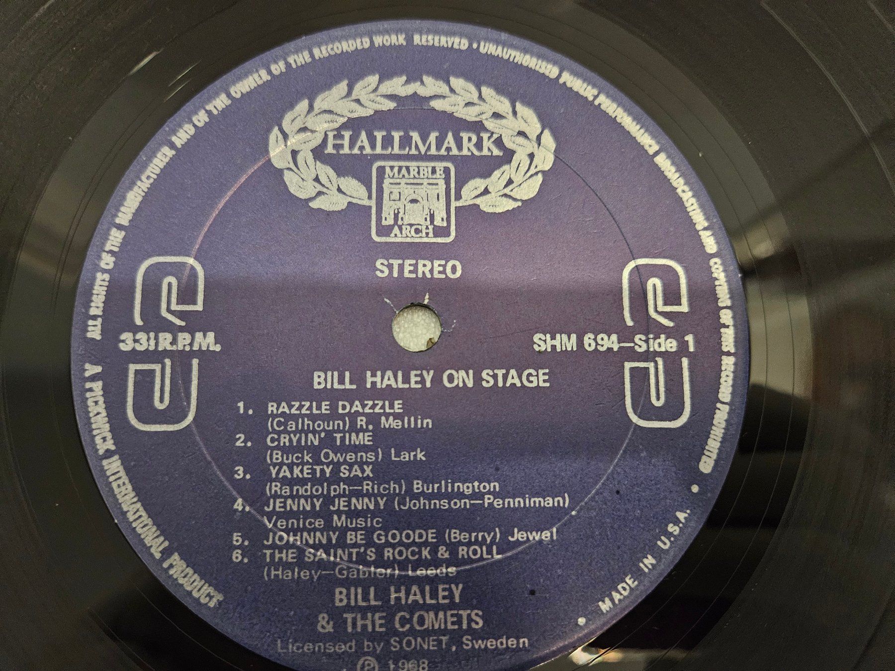 Dischi in vinile: Bill Haley And The Comets – Bill Haley On Stage – Usato da Uster venduto da Vinyl-Leidenschaft 3
