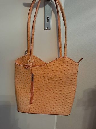 Italienische Ledertasche  Rucksack-Verwandlungsgerät 