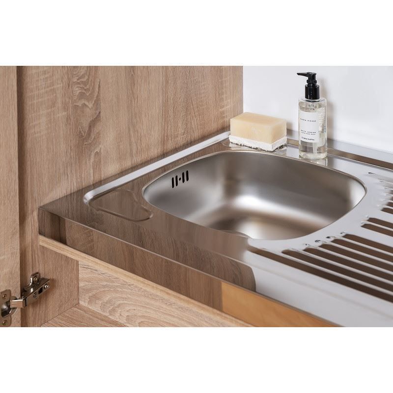 Cucine complete: 032 Schrankküche Küchenzeile eiche grau - Küche Einbauküche – Nuovo e nell'imballaggio originale da Wallenwil venduto da toesstalvertrieb 6