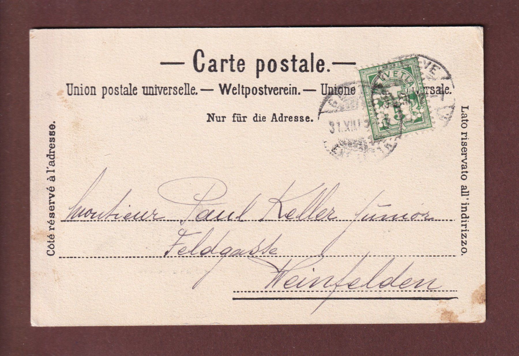Cartoline postali: Le nouvel an à GENEVE - 1902 – Usato da Pully venduto da nicecards 1