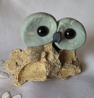 Eule Figur ist ein Naturstein Handgemacht einzigartige Figur