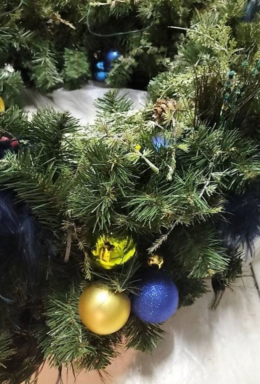 Tutte le decorazioni: Weihnachtskranz / künstlich / Neuwertig / geschmückt / LED – Nuovo (secondo la descrizione) da Binz venduto da HaK_79 4