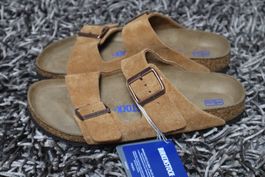 Birkenstock, Arizona Veloursleder, Gr. 39, Softfussbett, NEU