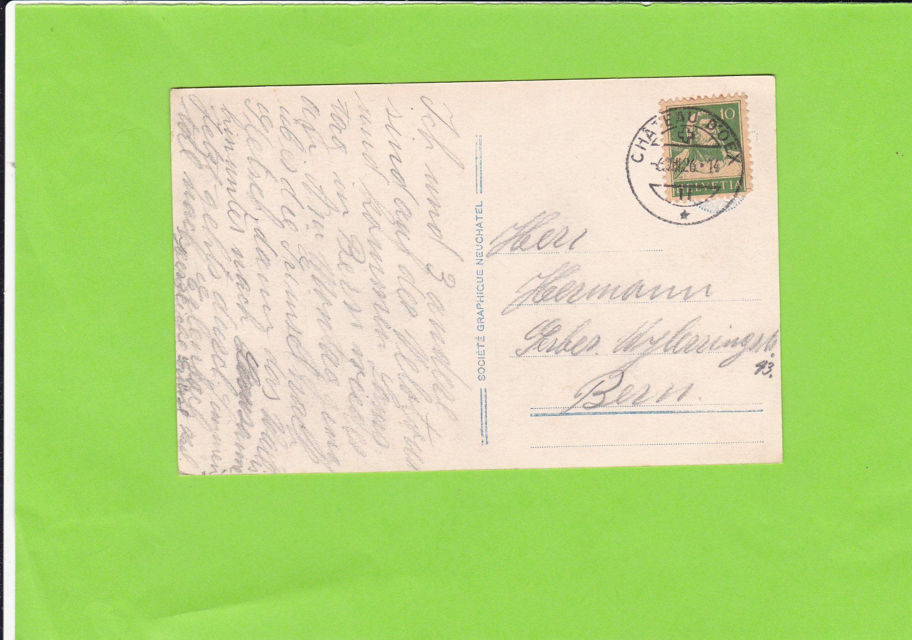 Cartoline postali: Château-d'Oex, L'Eglise – Usato da St. Peterzell venduto da neckertal 1