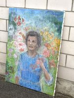 Faszinierte Damen Portret    Oel Bild  Signiert VB 1993