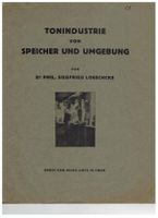 Archäologie: Tonindustrie von Speicher u. Umgebung