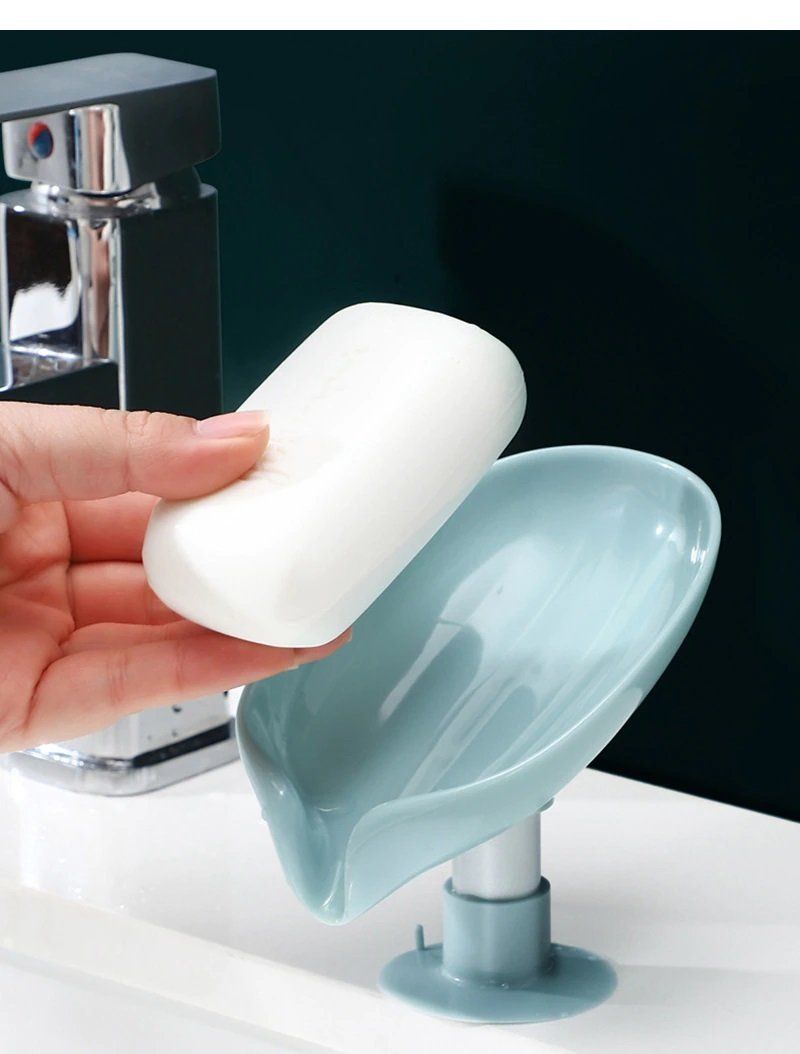 Portasapone: Porte-savon original à ventouse en forme de feuille. – Nuovo e nell'imballaggio originale da Biel/Bienne venduto da Vianny77 3