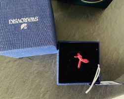 Neuve sublime bague SWAROWSKI serpent rose t.55