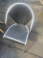 4x Schöner Stuhl, Chrom Stahl perfekt für Balkon Garten