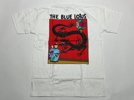 Vintage 90s T-Shirt Tintin Double Print New Sz L
