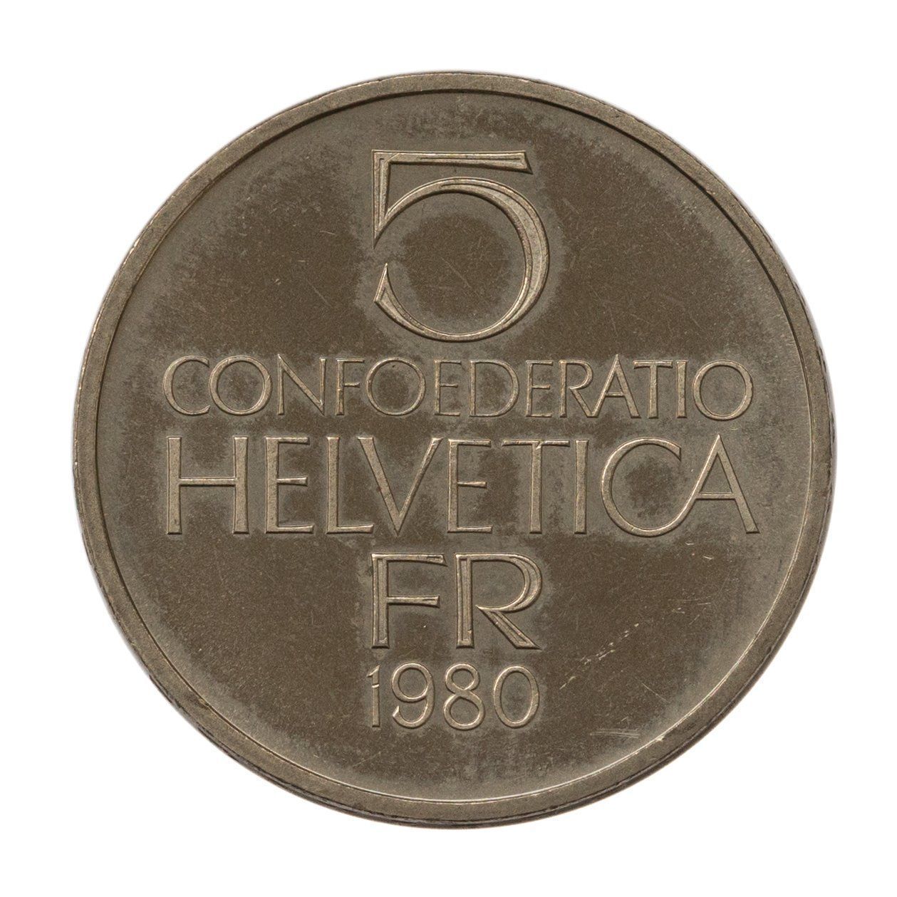 Tutti le monete: 5 Franken 1980 Ferdinand Hodler – Usato da Rotkreuz venduto da Swiss-Coins 1