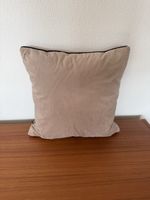 Soft pink Velvet Cushion with Black Trim