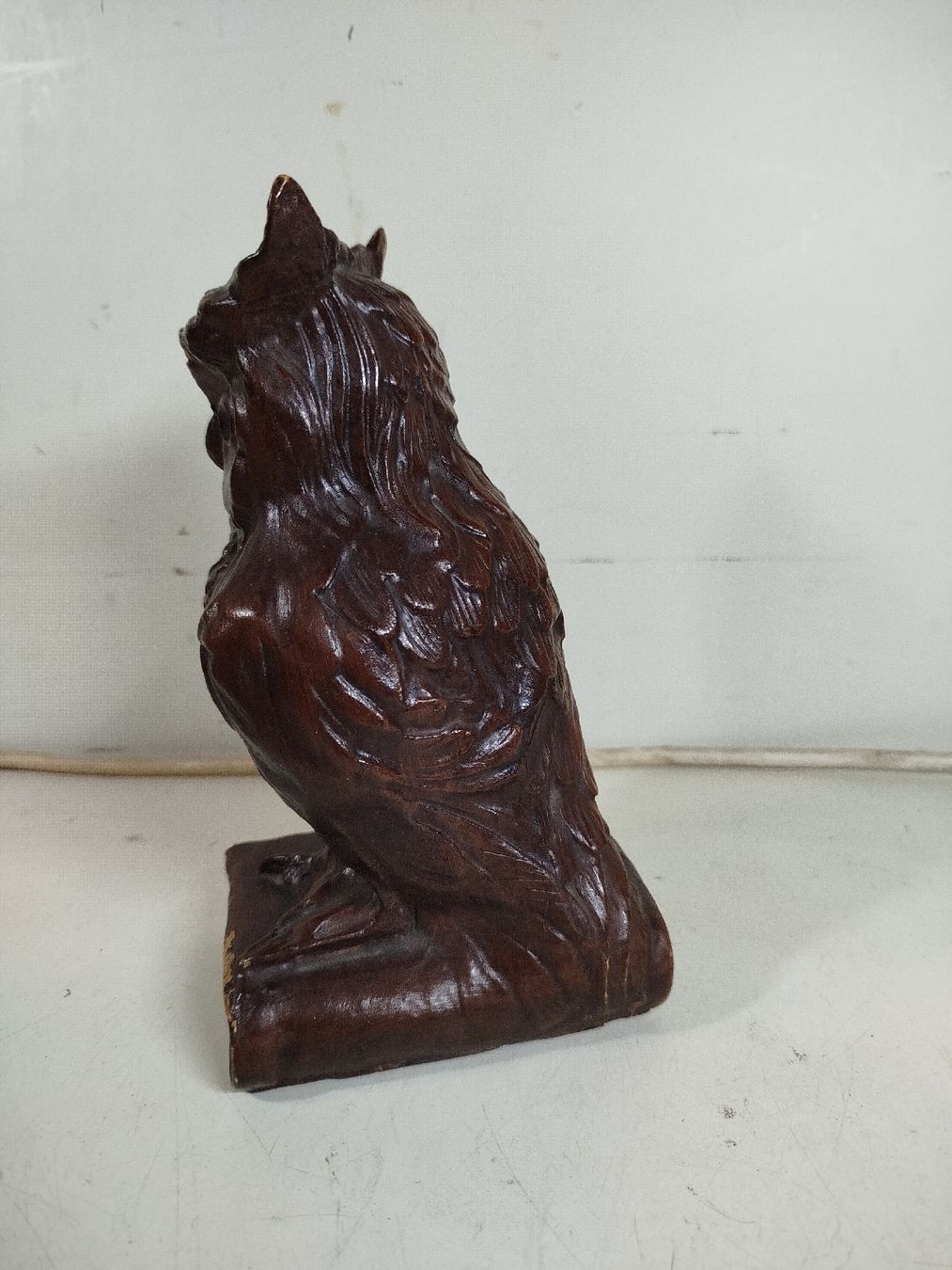 Statuette: Holz Eule, handgeschnitzt, Top Zustand.(em9) – Usato da Künten venduto da Schnaepplihuus 1