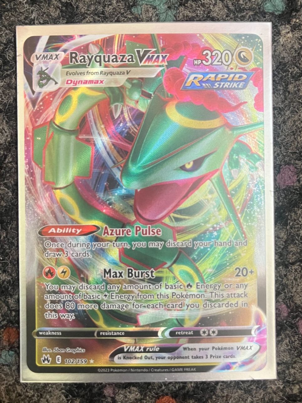 Pokémon Carte collezionabili: Rayquaza VMAX (CRZ 102) – Nuovo (secondo la descrizione) da St. Niklaus VS venduto da tru_vj5x