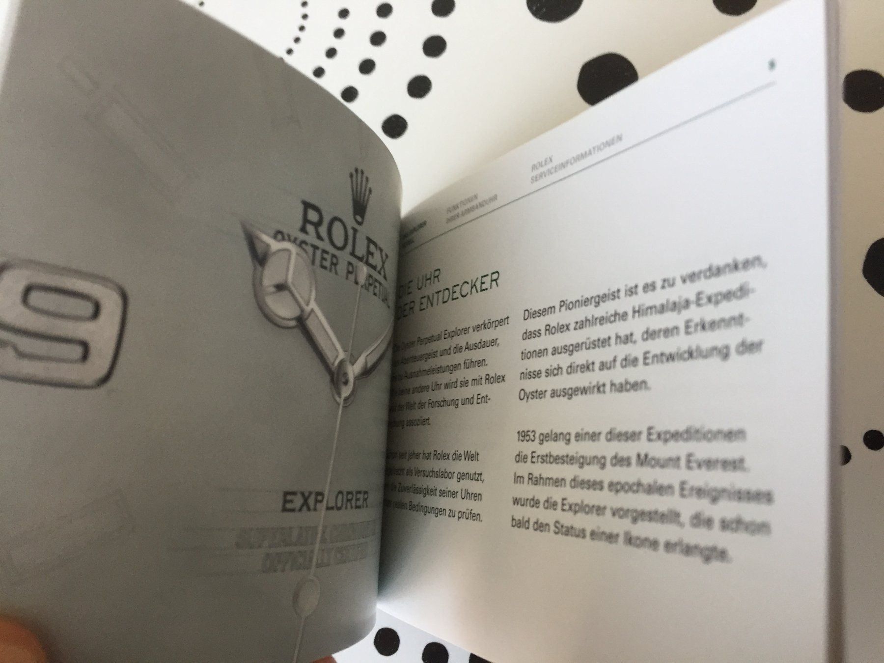 Dokumente: ROLEX EXPLORER - OPERATING INSTRUCTIONS - DE !!! – Neu (gemäss Beschreibung) aus Epalinges von dream-watch 2
