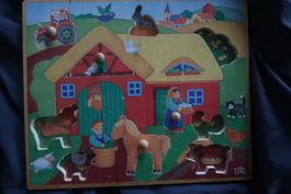 Puzzle Holz 10 St mit Griff -  En bois avec poignée 10 pcs