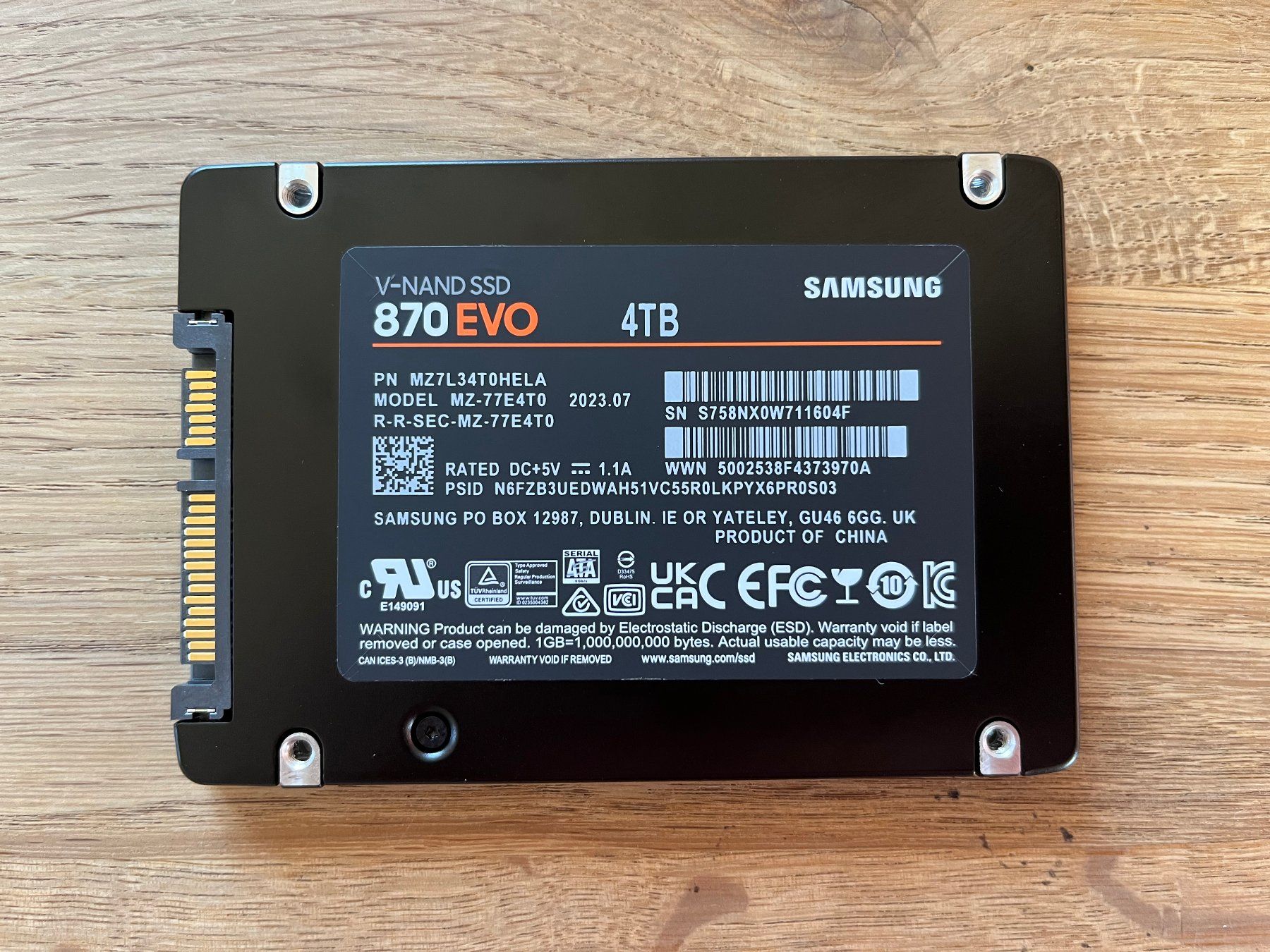Samsung Dischi rigidi: Samsung 870 EVO SSD - 4TB – Usato da Yens venduto da jlempen 1