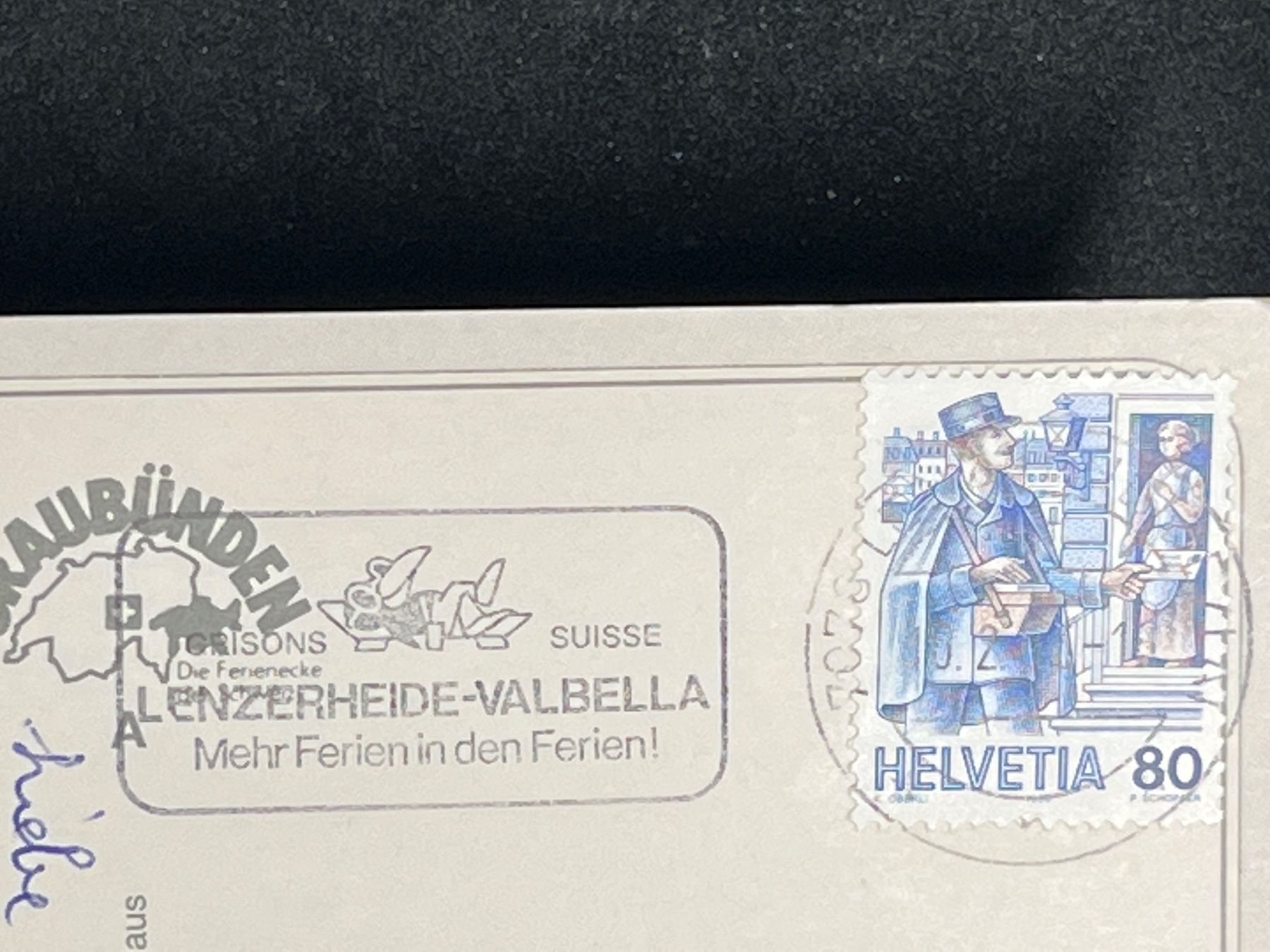 Cartoline postali: Hotel Kristall, 7077 Valbella – Usato da Widnau venduto da Brusi9 1