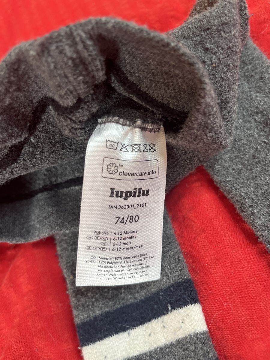 Lupilu Strümpfe & Strumpfhosen: Warme Ringelstrumpfhose Lupilu 74/80 grau gestreift – Gebraucht aus Kaisten von saleforfun 1