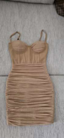 Damenkleid beige Grösse S neu