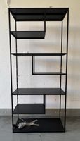 Regal Metall schwarz 6 Etagen modern