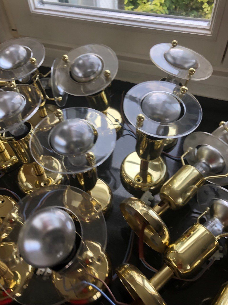 Lustres & lampes de plafonds: Messing Spotlampen, goldfarbig – D'occasion à Speicher par Ramtha1 2