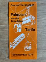 Fahrplan Davoser Bergbahnen von 1971
