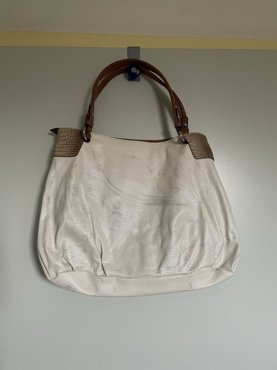 Guess Borse da donna: Sac à main Guess style croco blanc cassé – Usato da Vuadens venduto da Ninaa11 1