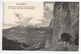 ALBULA-BAHN Kruschetta-Tunnel - Aussicht auf Filisur