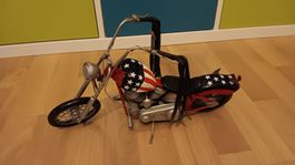 Deko Motorrad Modell Chopper USA Flagge Metall