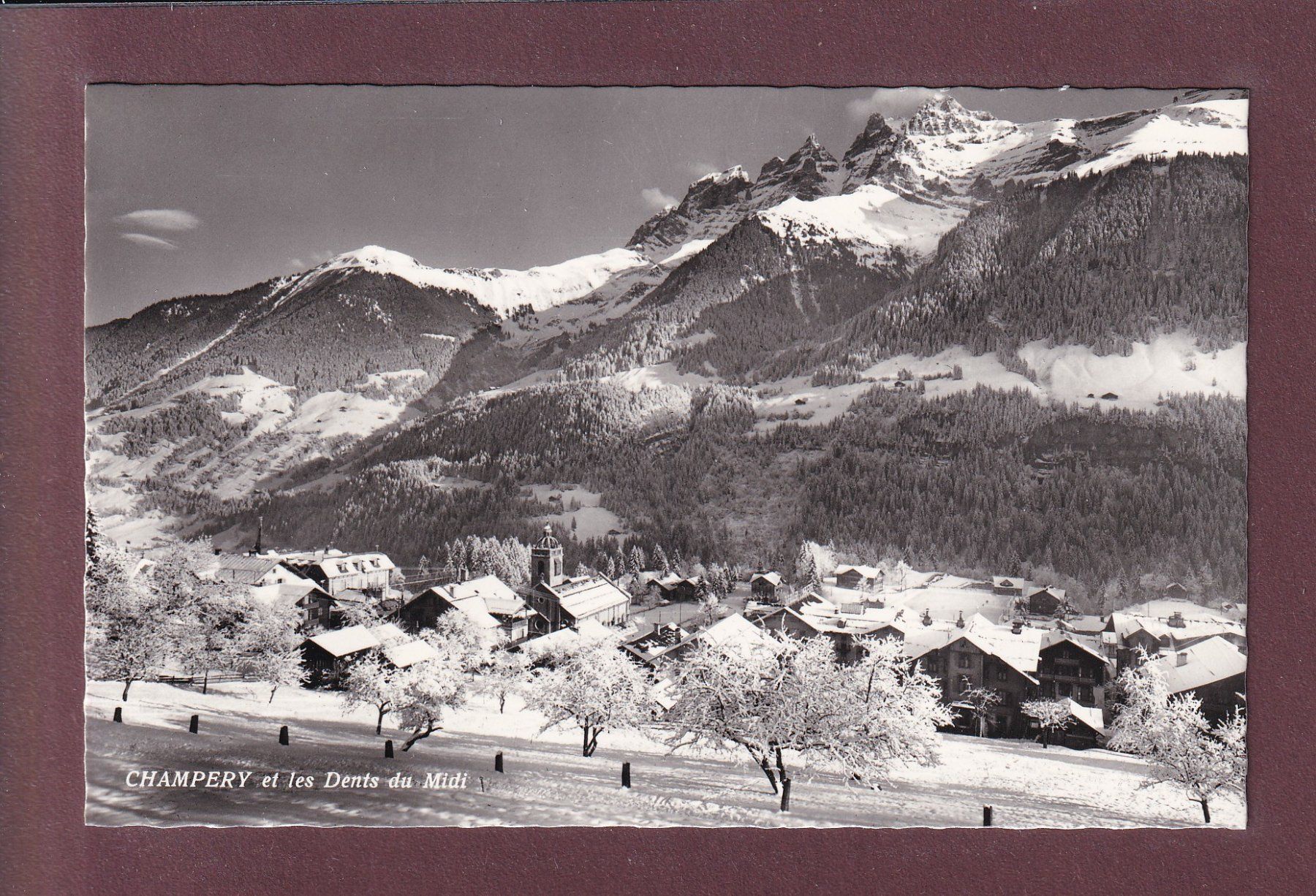 Ansichtskarten: CHAMPERY sous la neige - Dents du Midi – Gebraucht aus Pully von nicecards