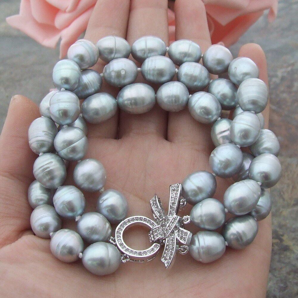 Bracciali & Braccialetti: Grau Lua Perlen Armband Echt 1.2 cm Bracelet Perle Vrai – Nuovo (secondo la descrizione) da Prilly venduto da ilyria73 4