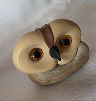 Eule Figur Naturstein Handgemacht siehe Foto wunder schön 
