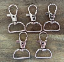 5x Haken / Karabiner D-Ring zum Basteln