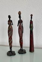 3 dekorative Frauenfiguren aus Metall – Afrika-Stil