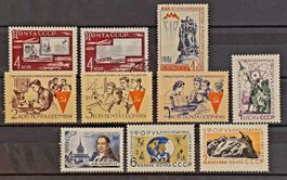 UdSSR 1961 Weltjugendforum Briefwoche Erziehung 8V MNH** Lot