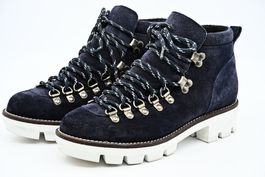 Winter-Boots, dunkelblaues Wildleder, Grösse 35, neuwertig