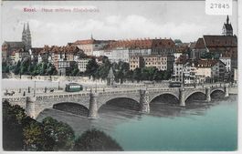 Basel - Neue mittlere Rheinbrücke Litho