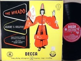 MIKADO Gilbert & Sullivan Musical 1950 LP - Isidore Godfrey