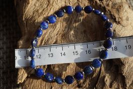 Lapis Lazuli    6.6mm   Armband mit  925 Silberteilen