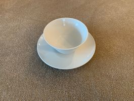 Sauciere Urania KPM-Berlin, weiss, einteilig