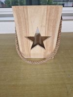Holz-Laterne mit Stern, Swiss-Country-Stil, für Sommerabend!
