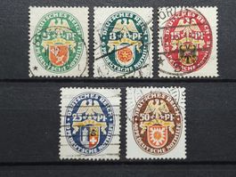 Deutsche Reich Nr.430-434 gestempelt 190 Fr