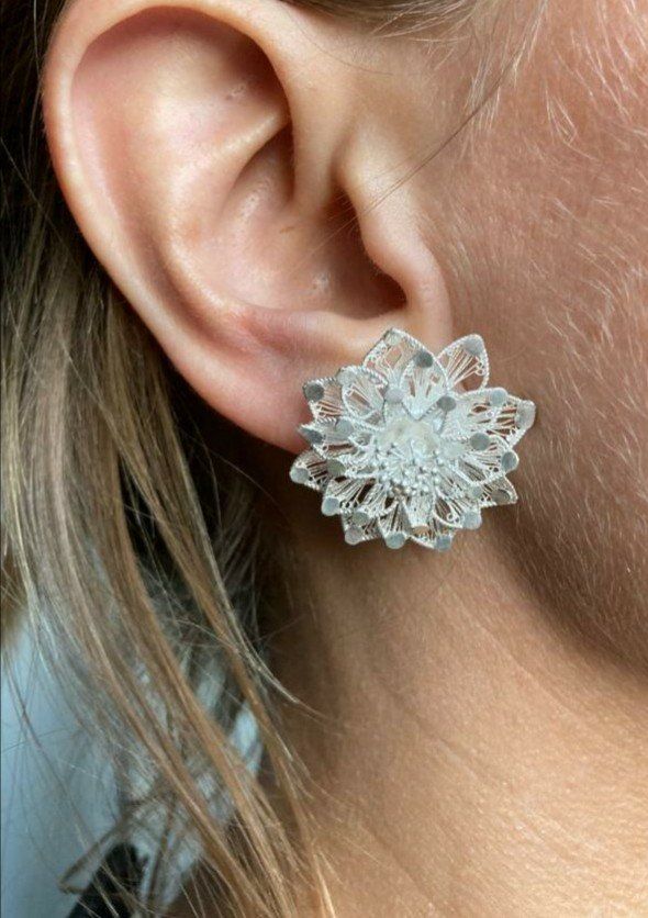 Ohrringe & -stecker: Fantastische einzigartige Filigran Silberohrstecker – Gebraucht aus Luzern von _gluecksfund_