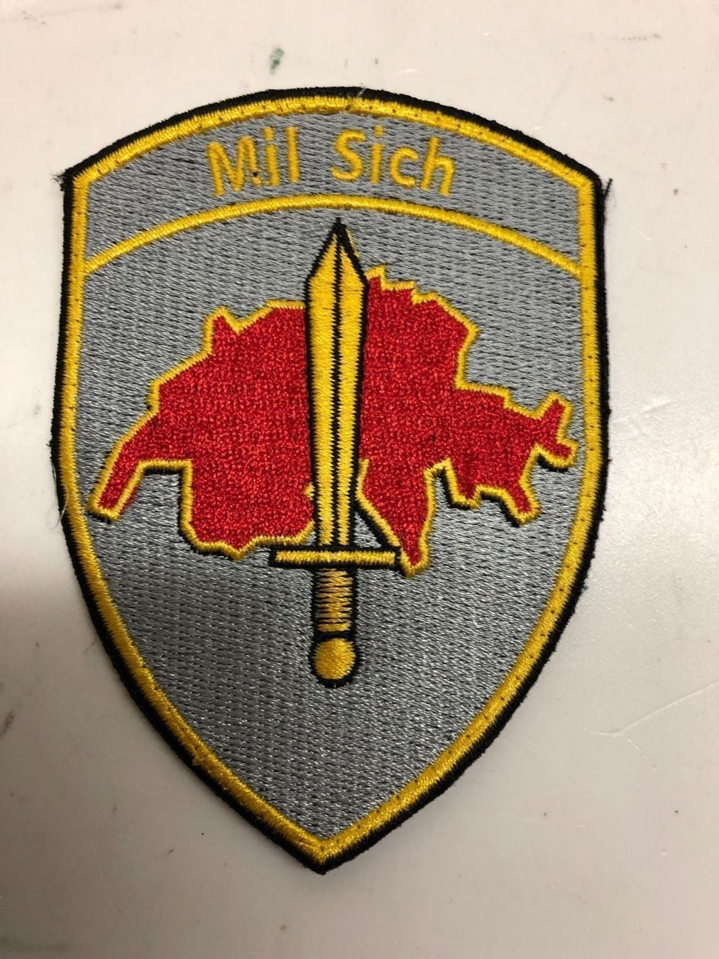 Schweizer Armee Placchette & Badge: Schweizer Armee Militärpolizei Badge Abzeichen Patch MP HePo – Usato da Madiswil venduto da TEMISO