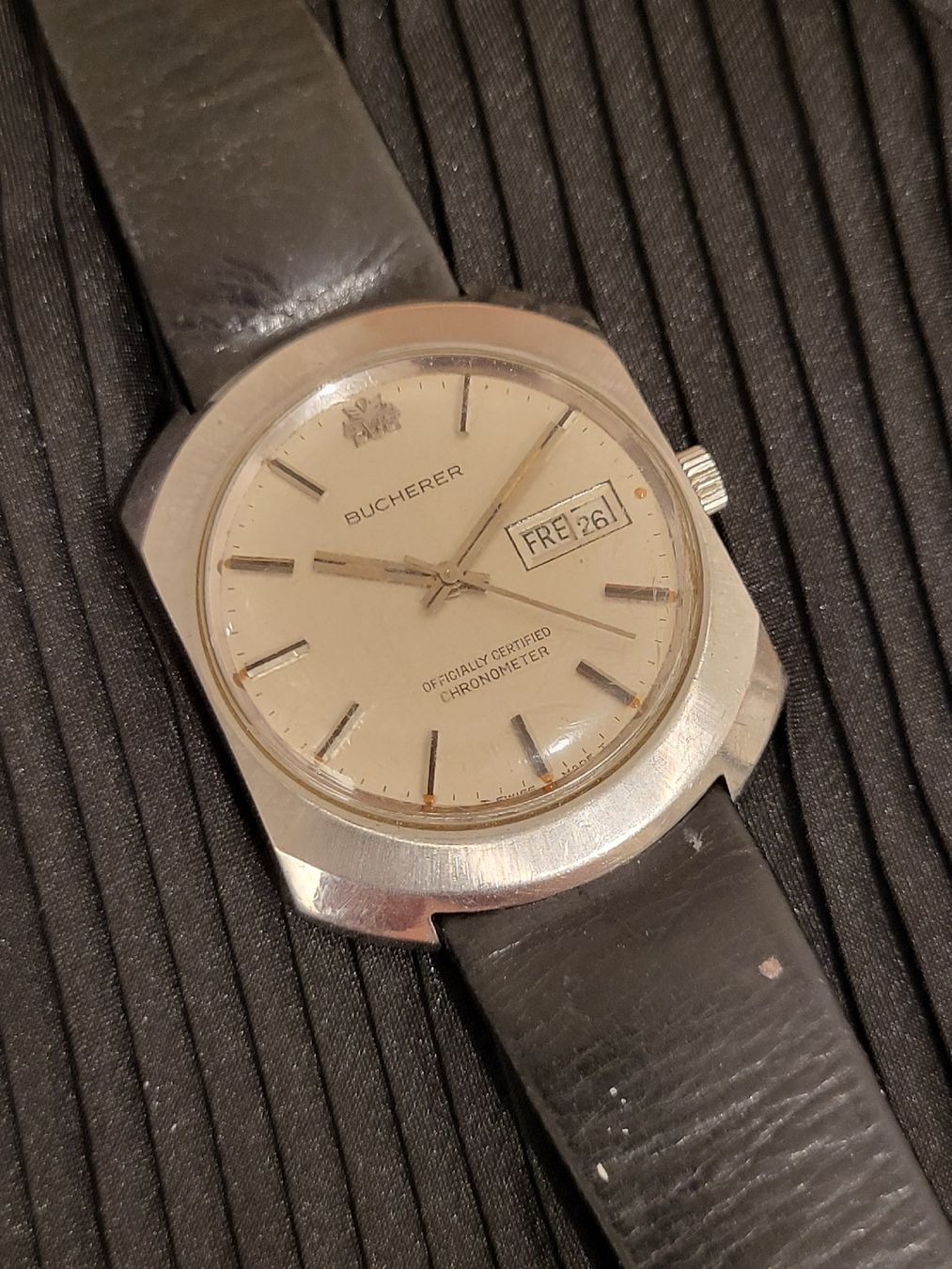 Bucherer Orologi: Bucherer Chronometer Automatik Doppel Datum – Usato da Allschwil venduto da Uhrenbinz