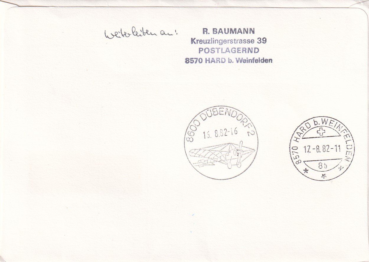 Tous les timbres: Piccard-Gedenkfeier Dübendorf 1982 – D'occasion à Baar par Asmara111 1