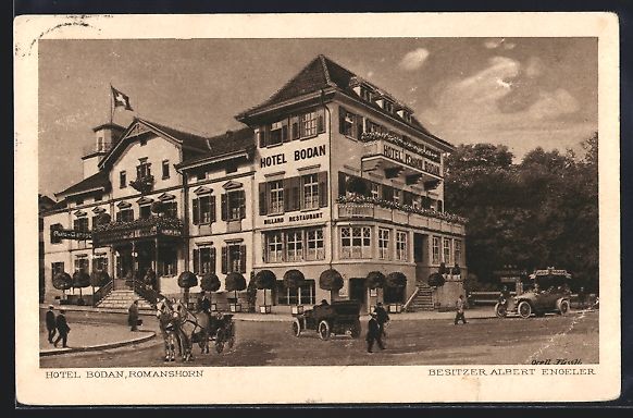 Ansichtskarten: Romanshorn, Hotel Bodan mit Restaurant,  – Gebraucht aus Berlin von bartko-reher