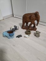 Deko Elefanten-Sammlung verschiedene Materialien gebraucht
